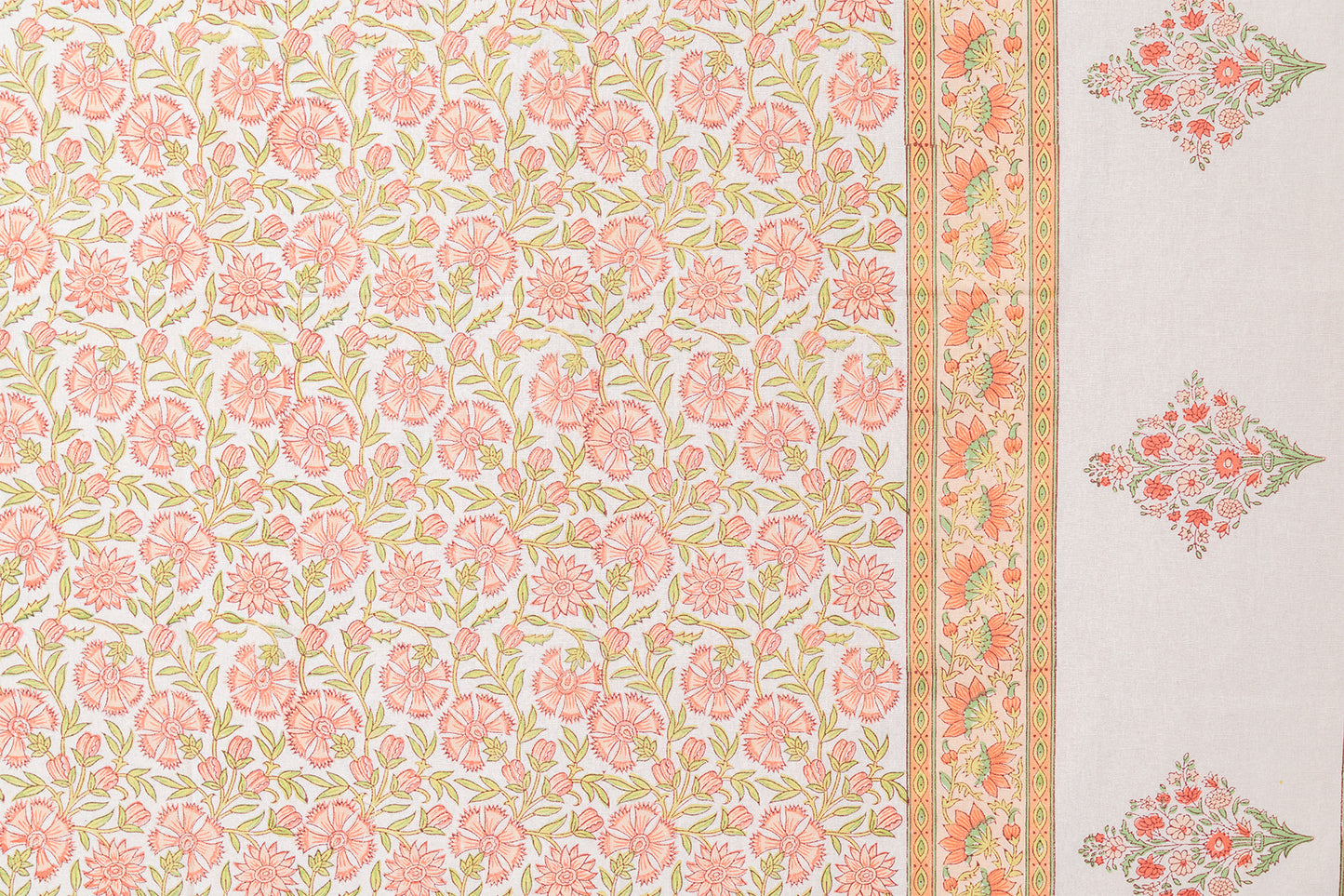 Peach Checks Table Linen Set