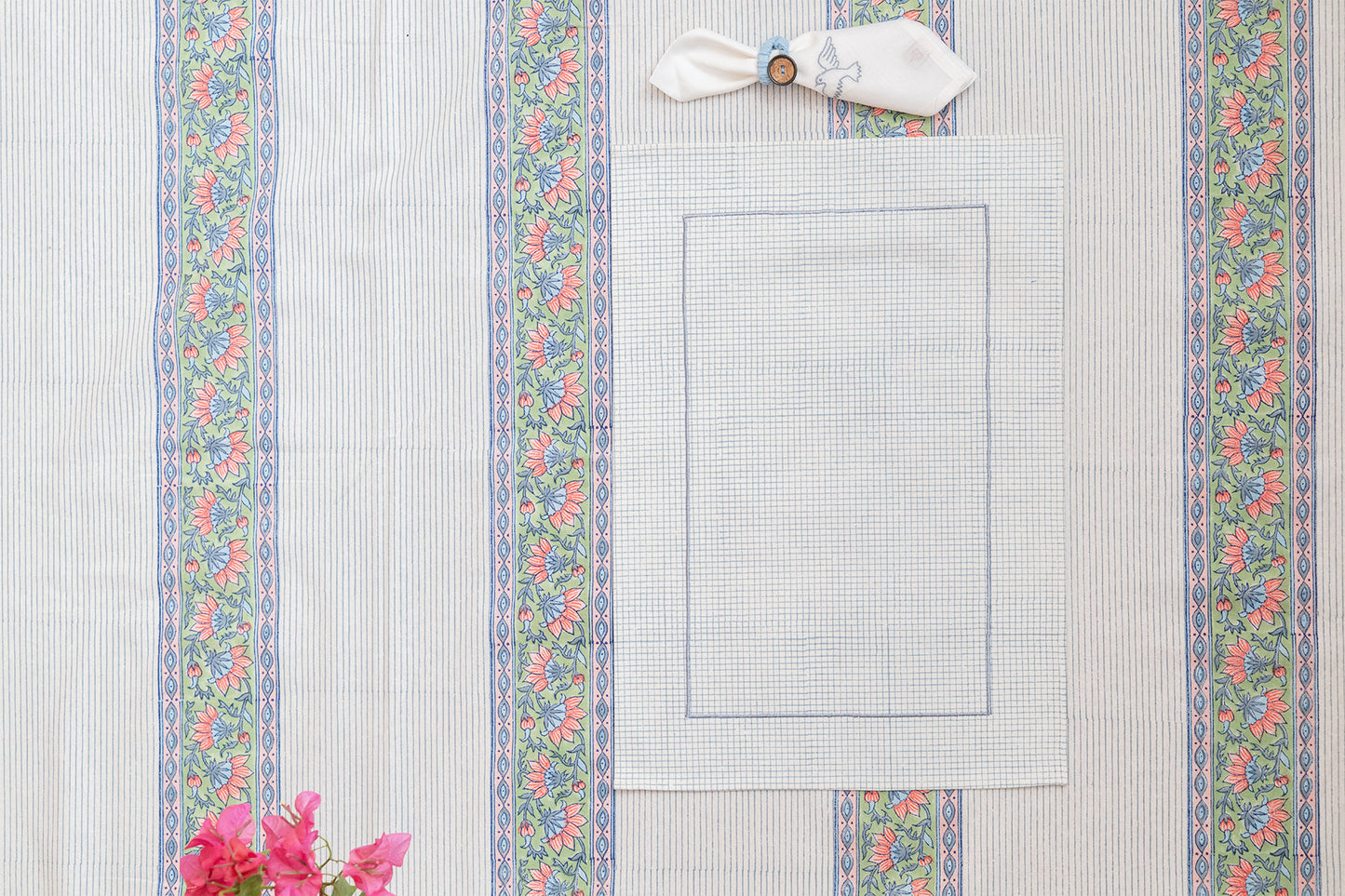 Blue Checks Table Linen Set