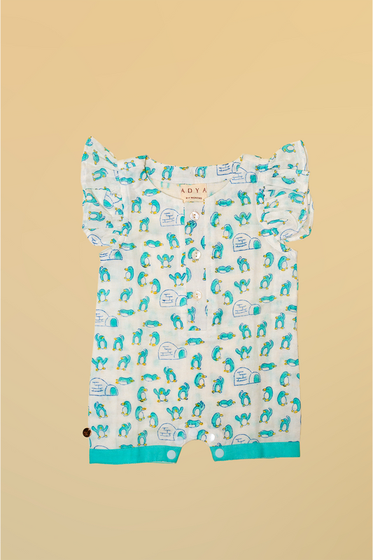 Blue Penguin Infant Romper