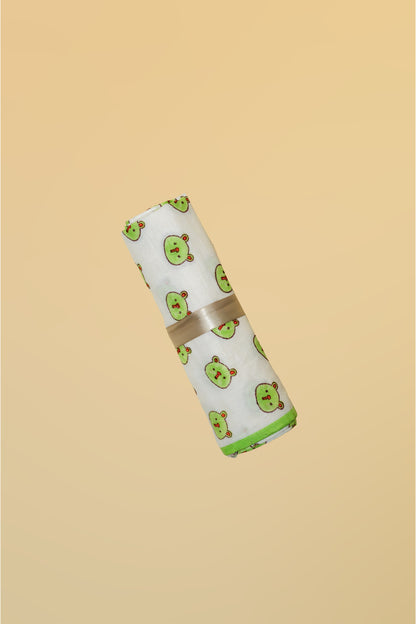 Green Panda Cotton Swaddle