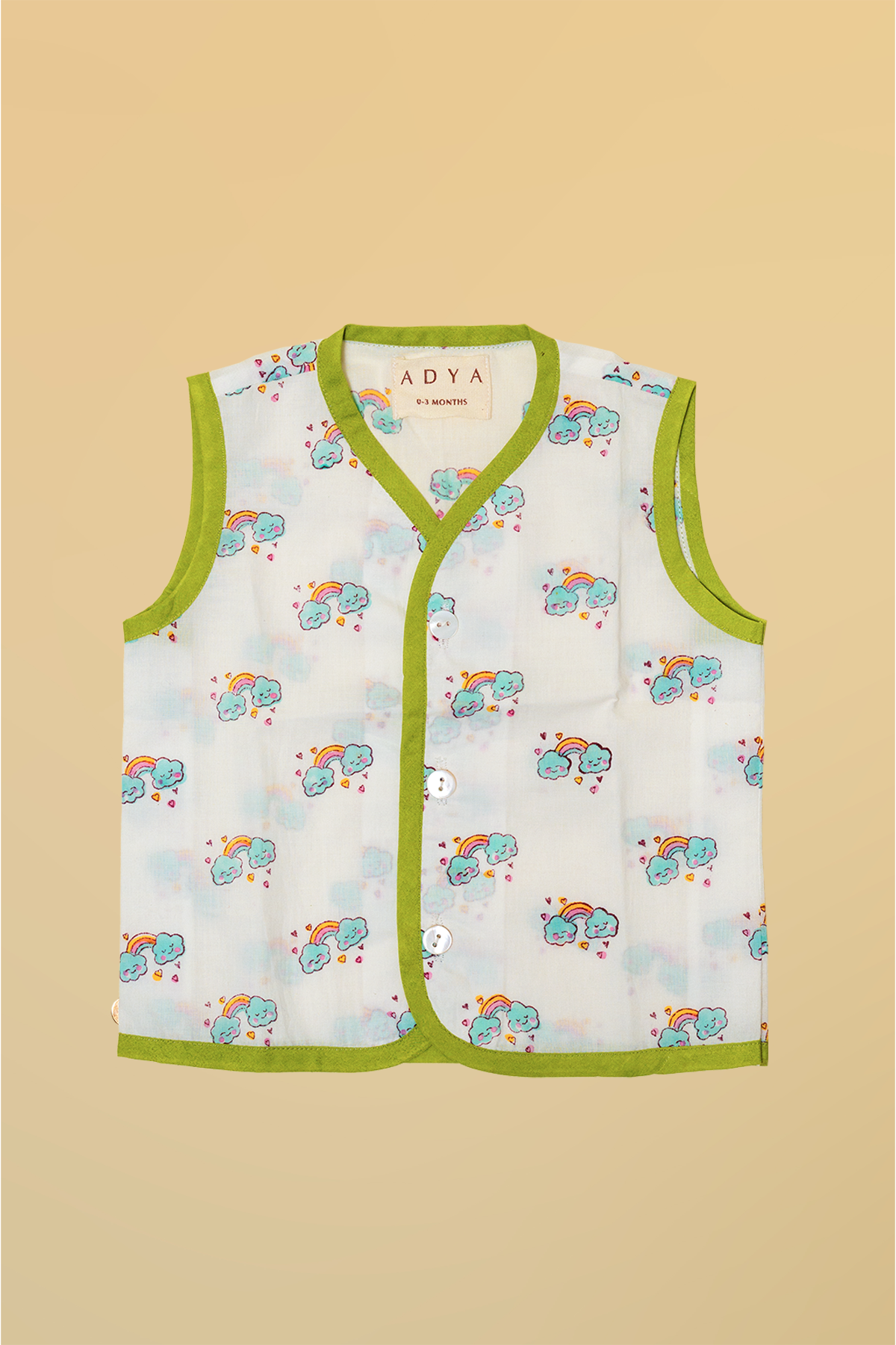 Blue Cloud Cotton Infant Jhabla