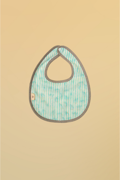 Blue Penguin Cotton Reversible Bib - Pack of 2