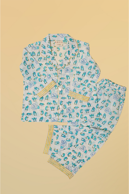 Blue Penguin Kids Night Suit