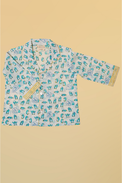 Blue Penguin Kids Night Suit