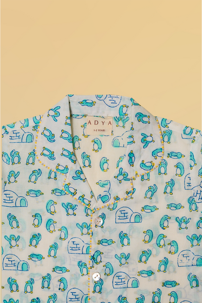 Blue Penguin Kids Night Suit