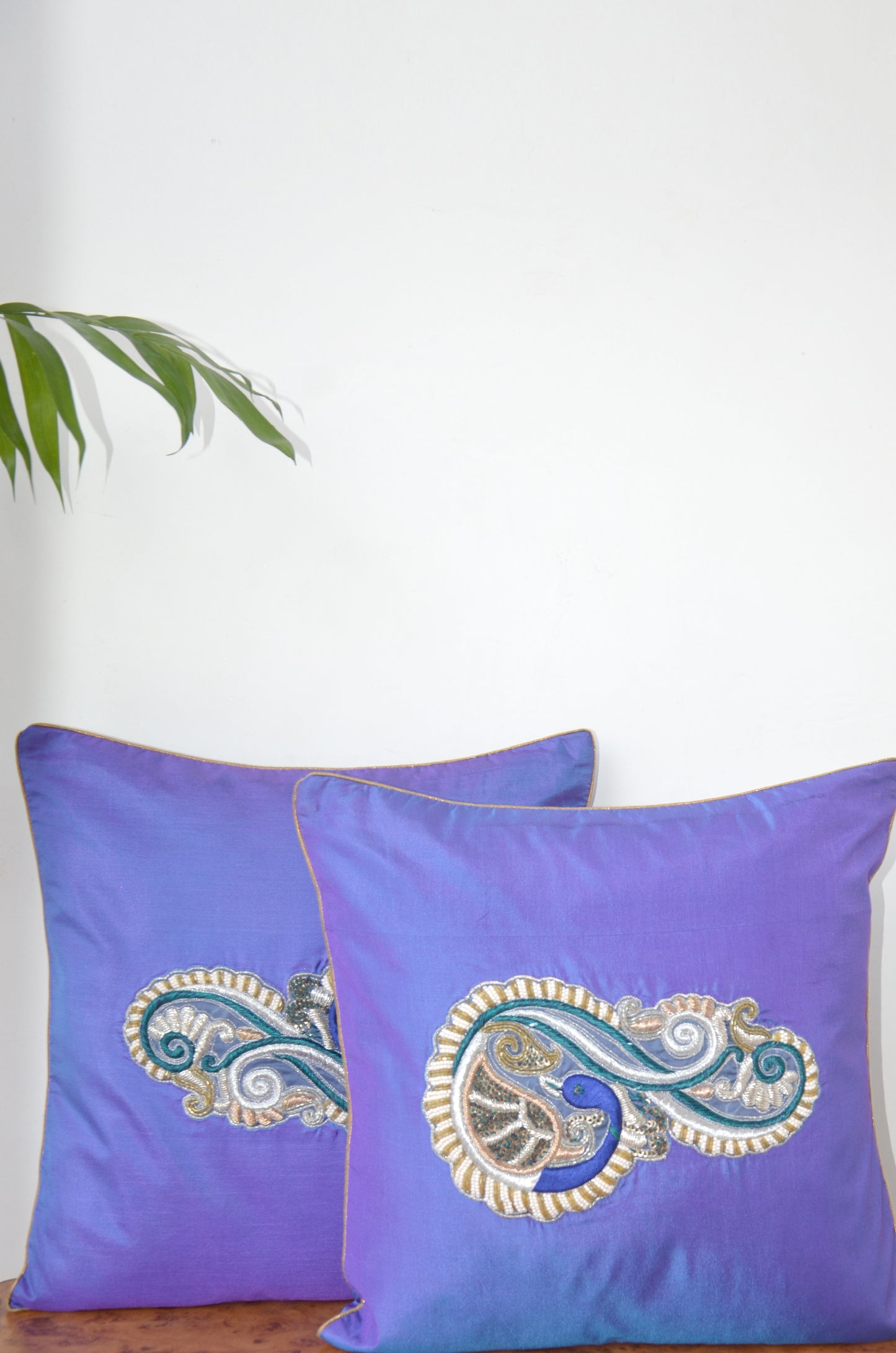 Purple Haze Zardozi Cushion Cover