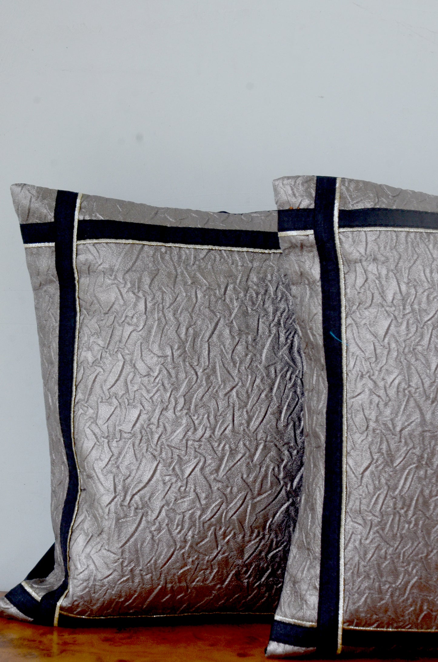 Grandma's Grey Leather Cushion Cover