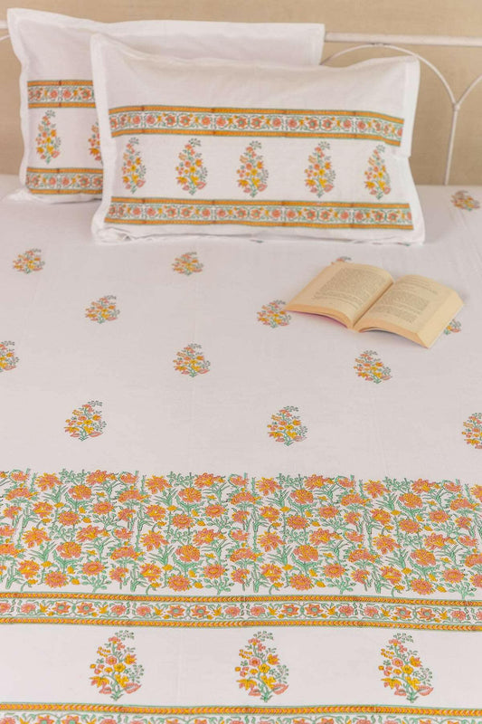 Iced Mango Summer Bouquet Bedsheet