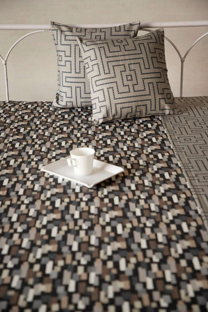 Charcoal & Sage Cotton Bedcover