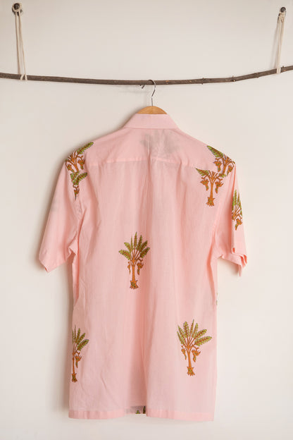 Pink Palm Tree Men's Shirt