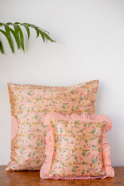 Summer Glow Floral Cushion Cover