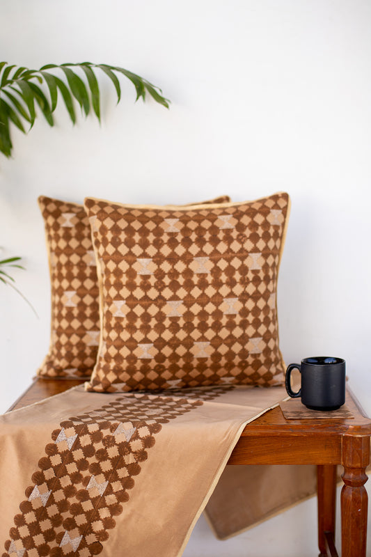 Geometric Treasure Cushion & Runner Set