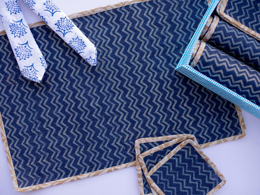 Royal Blue Jute Table Mats