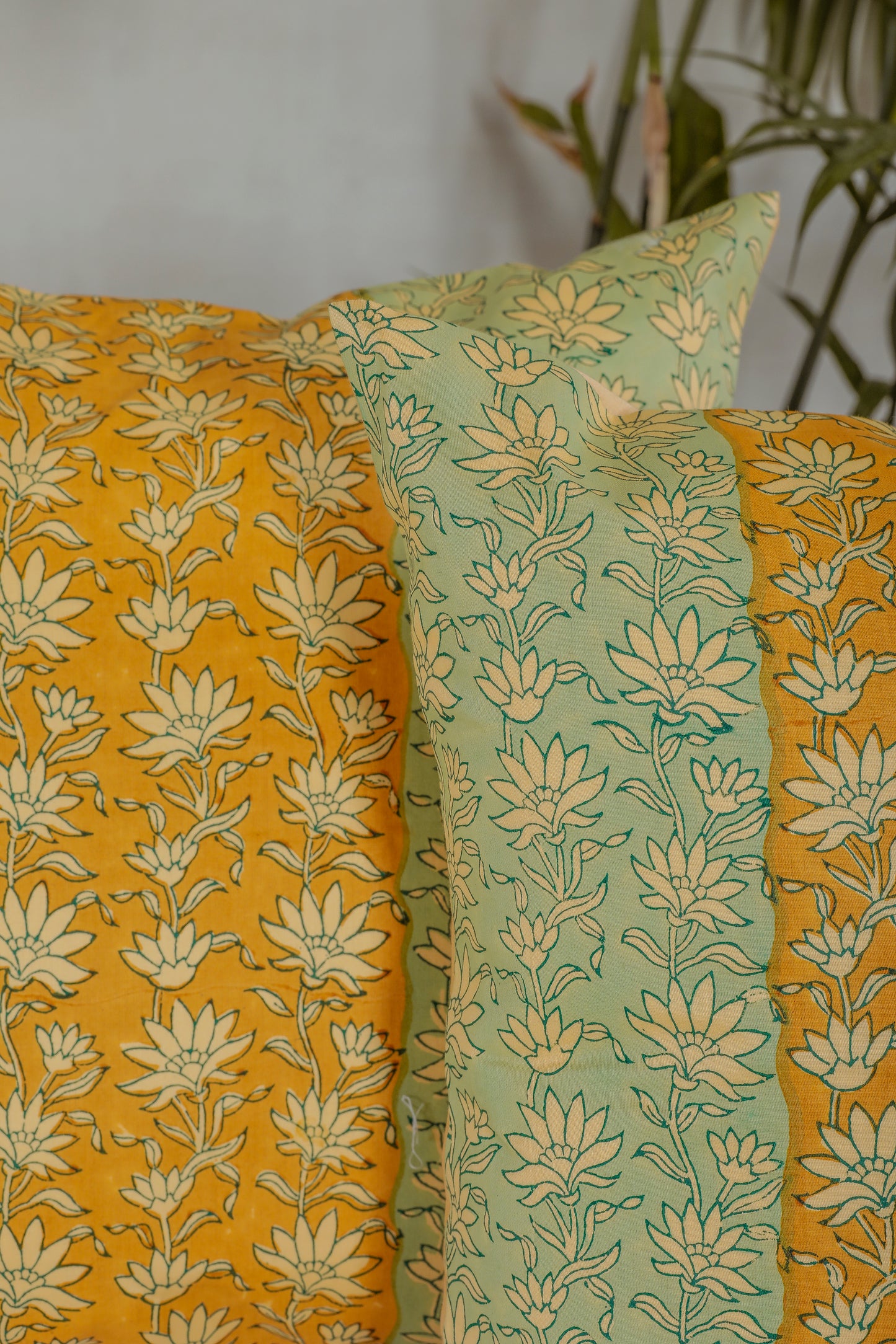 Garden Green Glory Cotton Cushion Cover