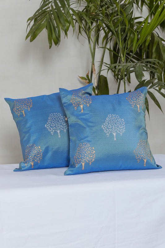 Midnight Blue Tree Cushion Cover