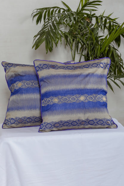 Linear Purple Cushion Cover