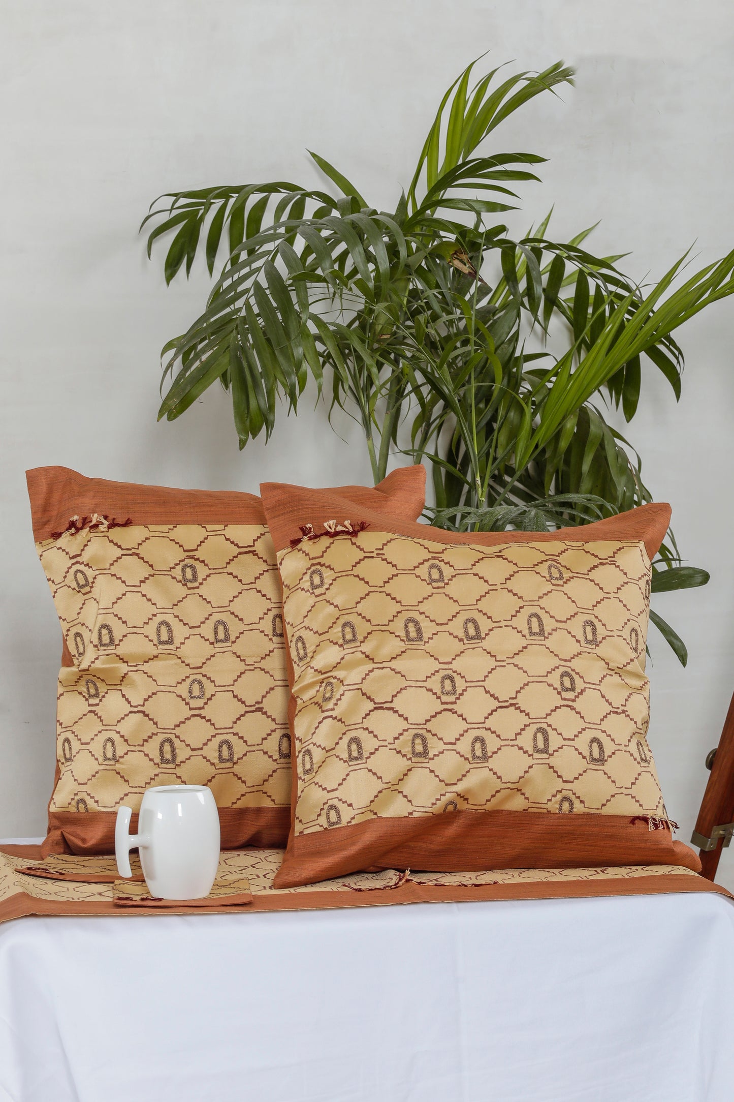 Gold & Spice Cushion & Runner Set