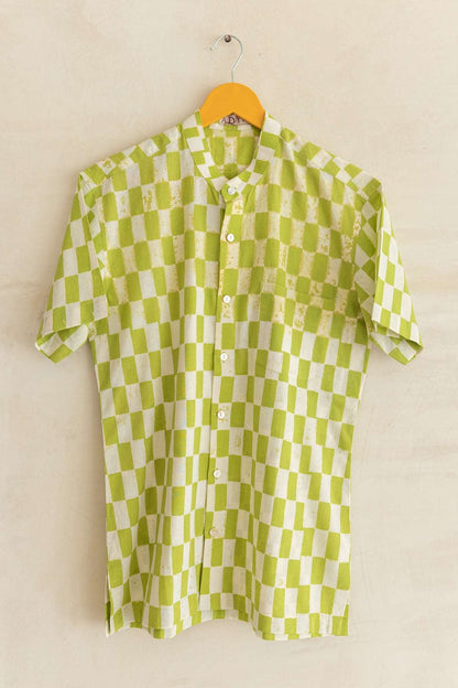 Chequered Lime Men's Shirt