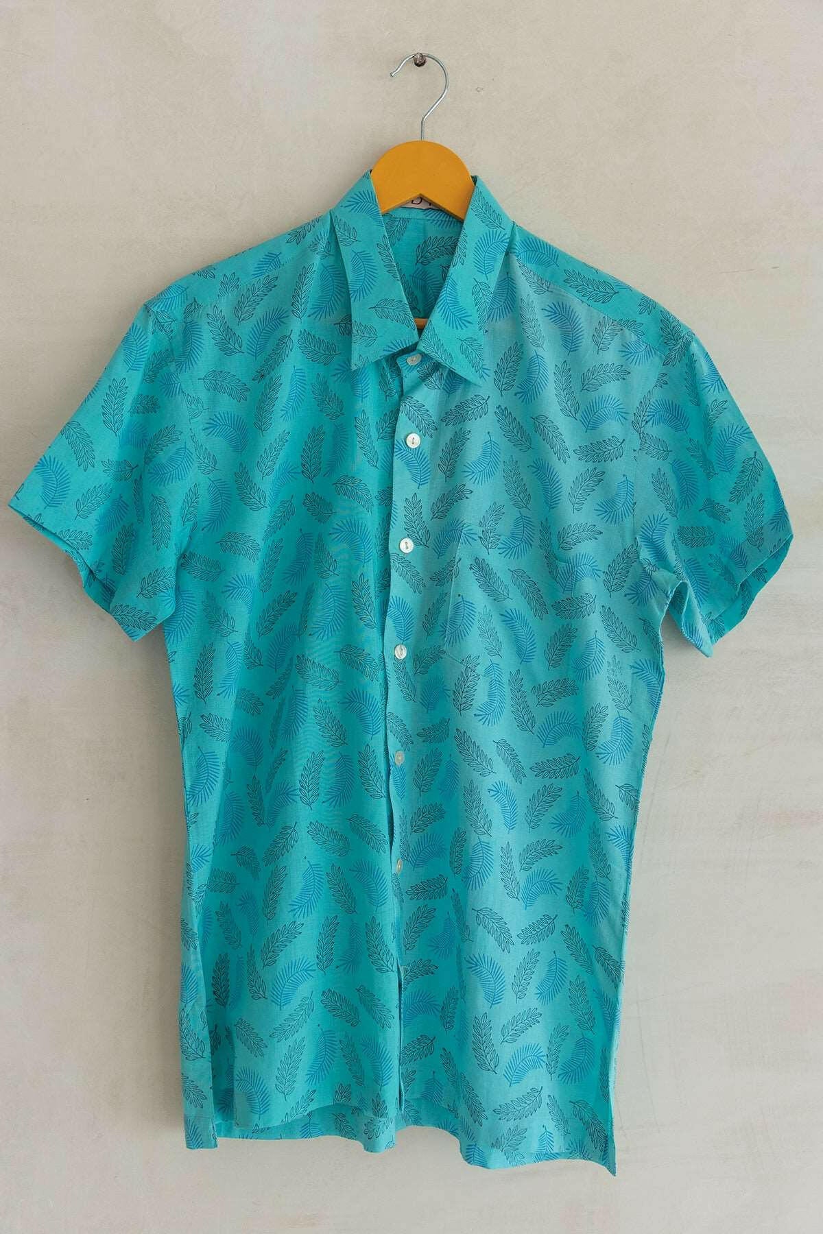 Blue Feather Men's Shirt