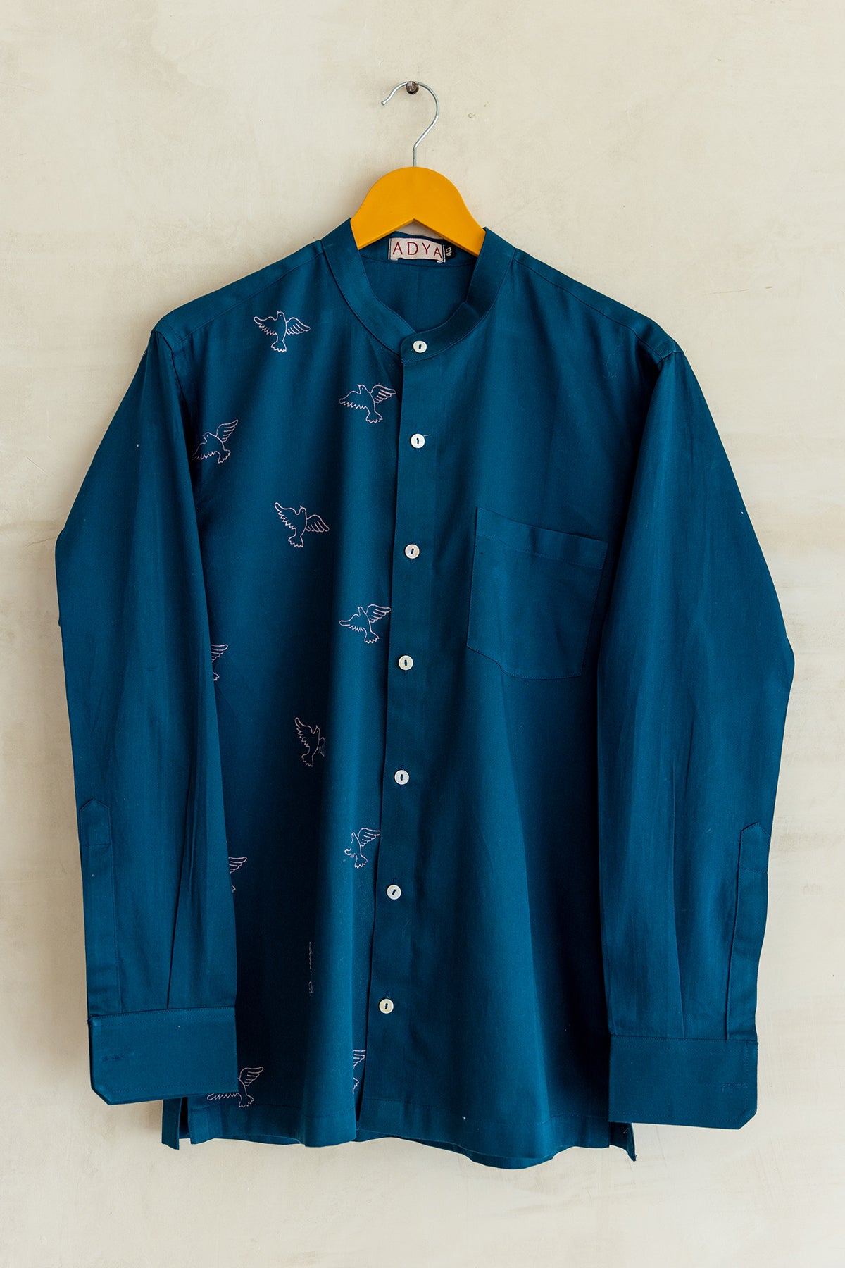 Navy Blue Bird Men's Shirt