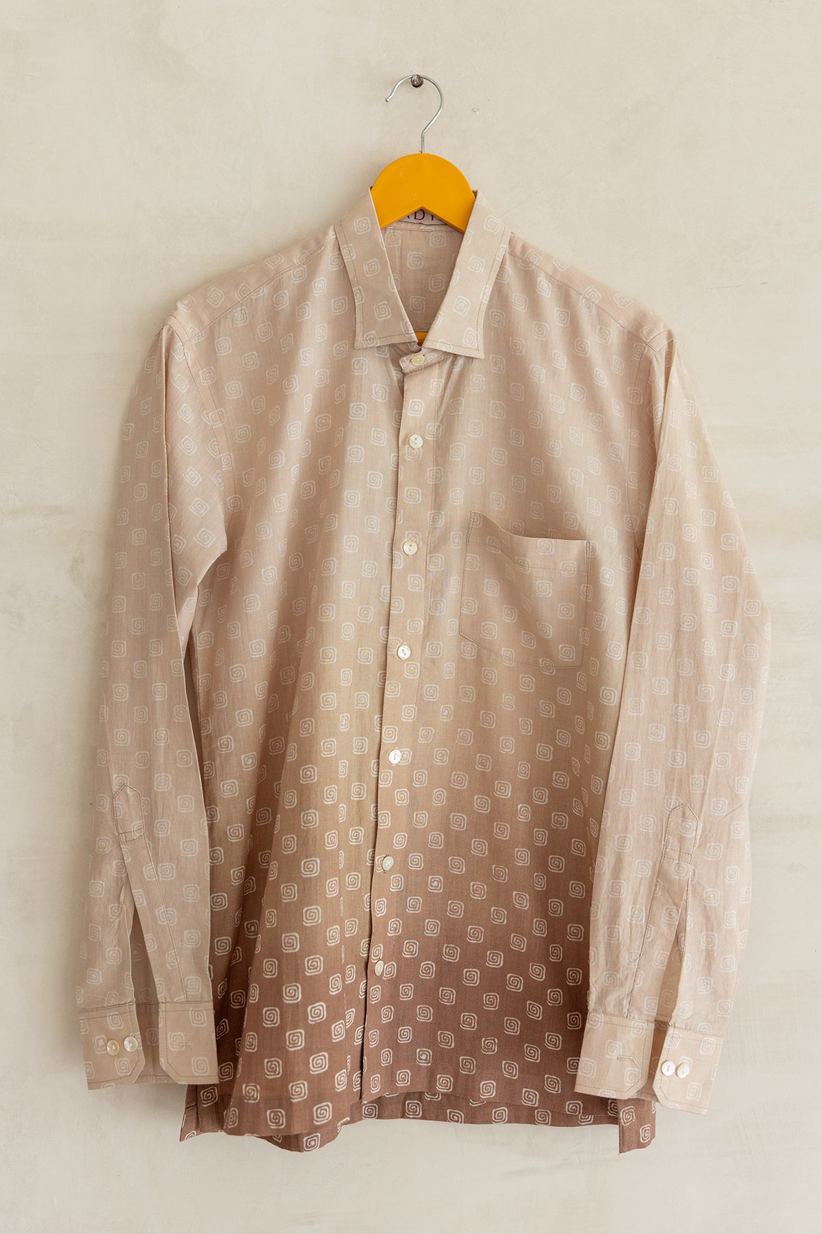 Brown Shaded Cotton Men's Shirt