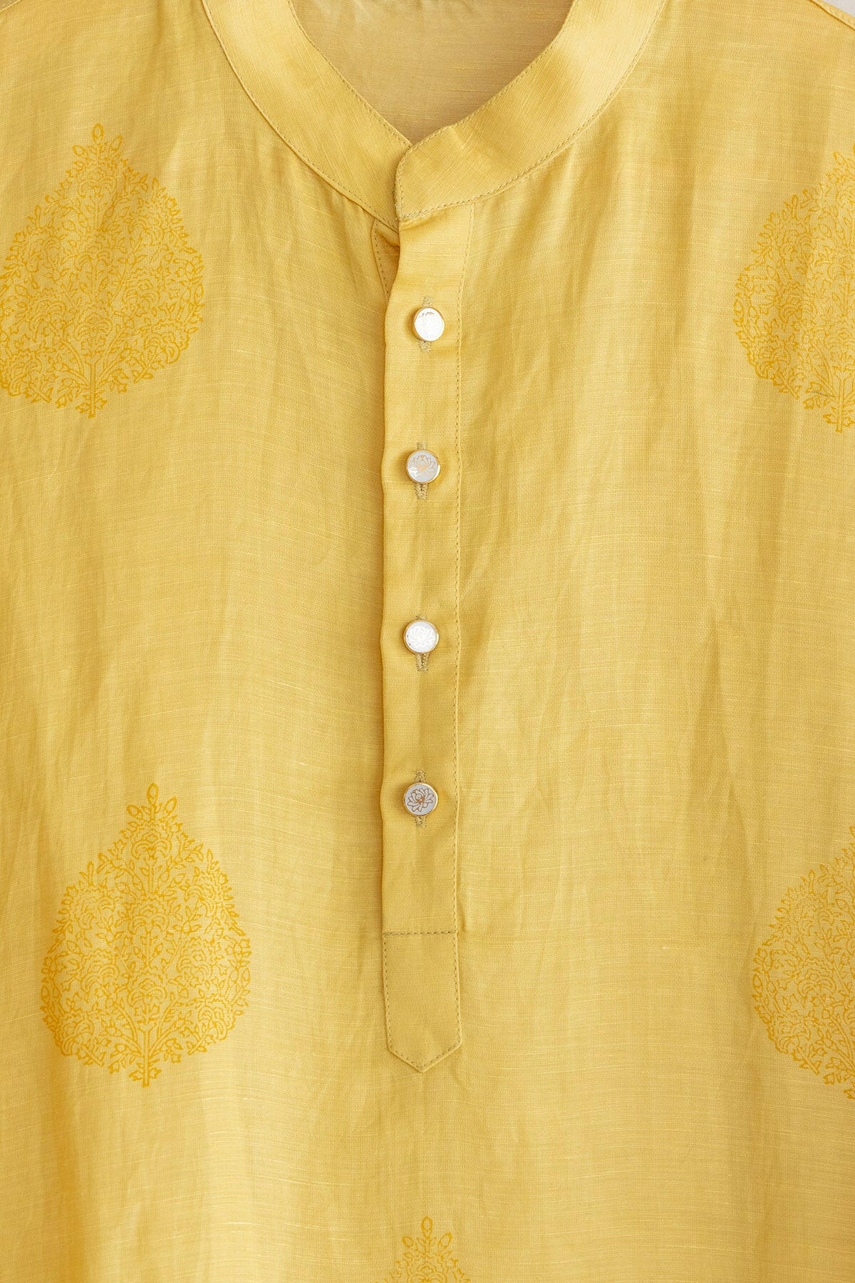 Saffron Yellow Men's Kurta