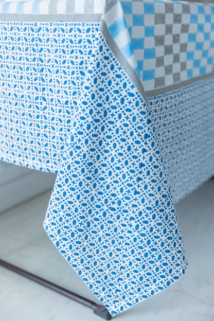 Linear Blue Table Cover
