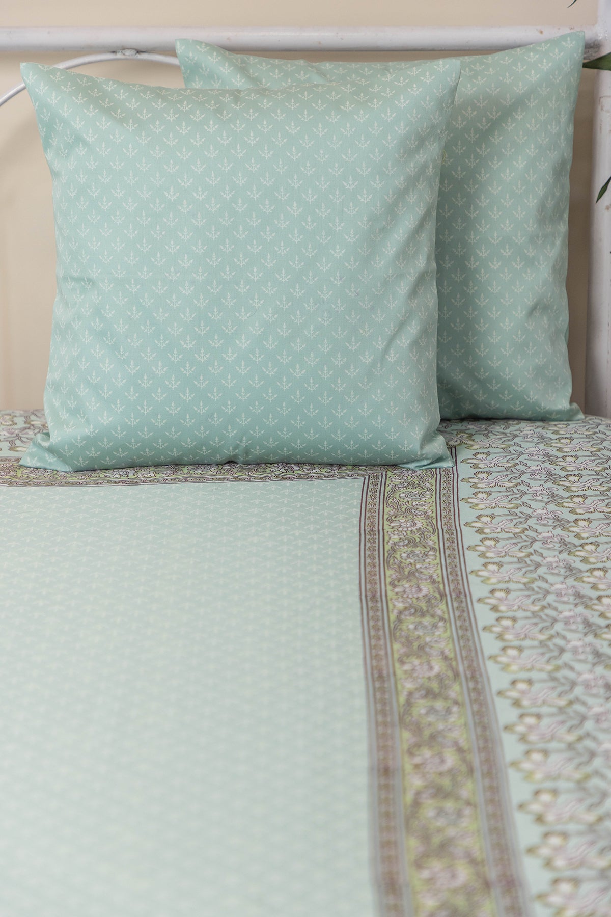 Spearmint Green Cotton Bedcover