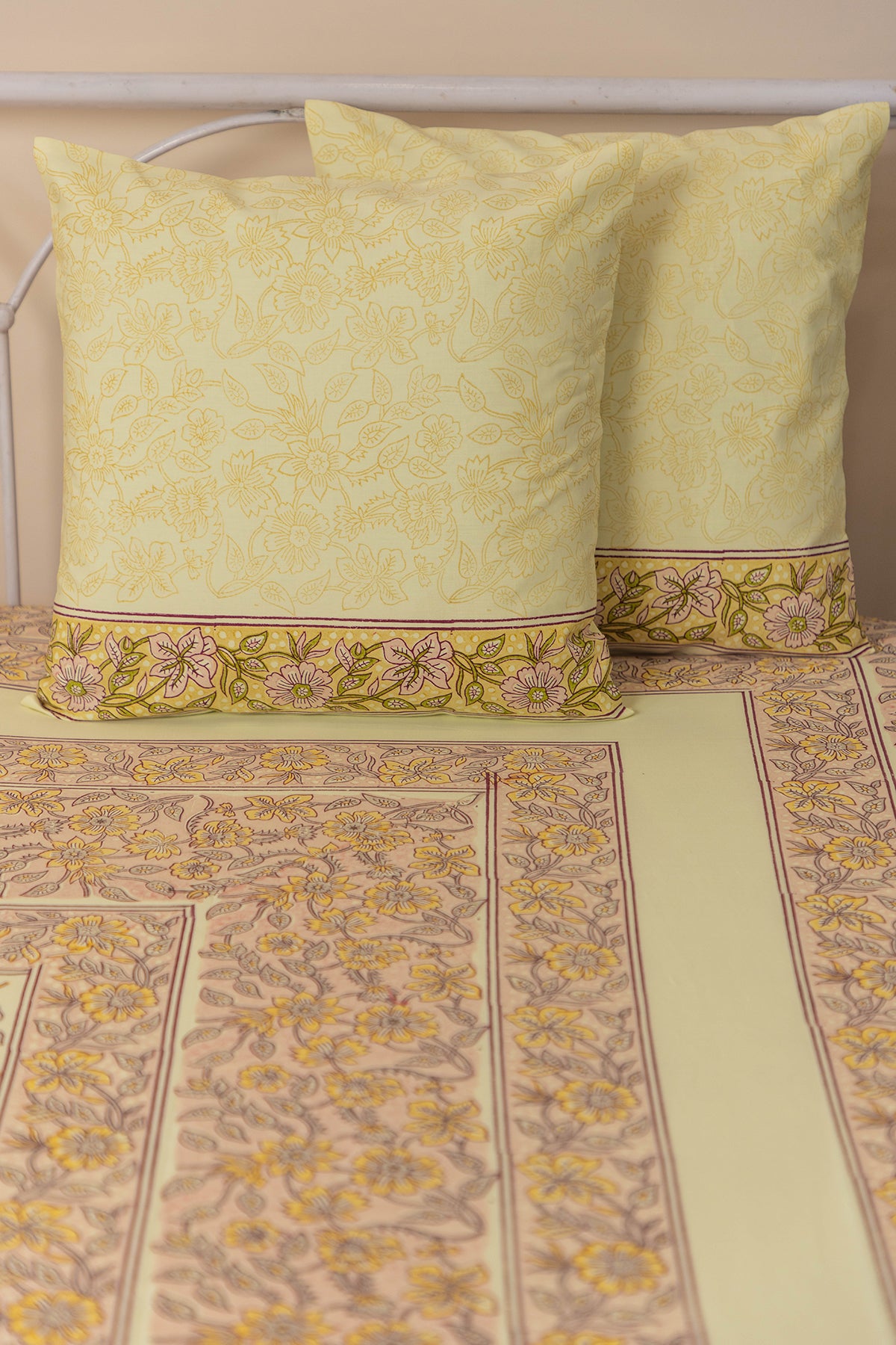 Macaroon Yellow Cotton Bedcover