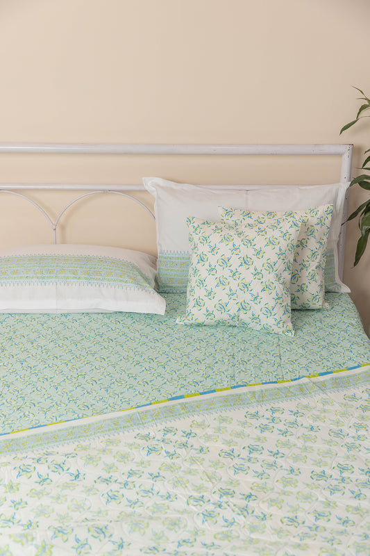 Make Me Blossom Quilted Bedcover