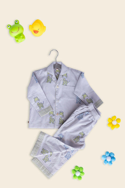 Grey Giraffe Kids Night Suit