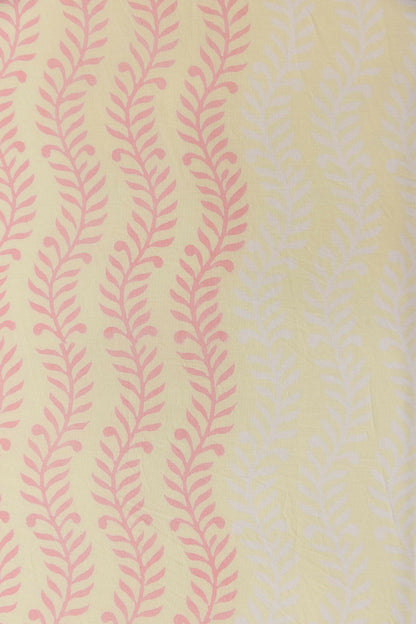 Light Yellow Abstract Cotton Bedcover