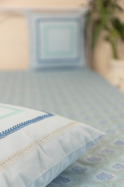 Carolina Blue Cotton Bedcover