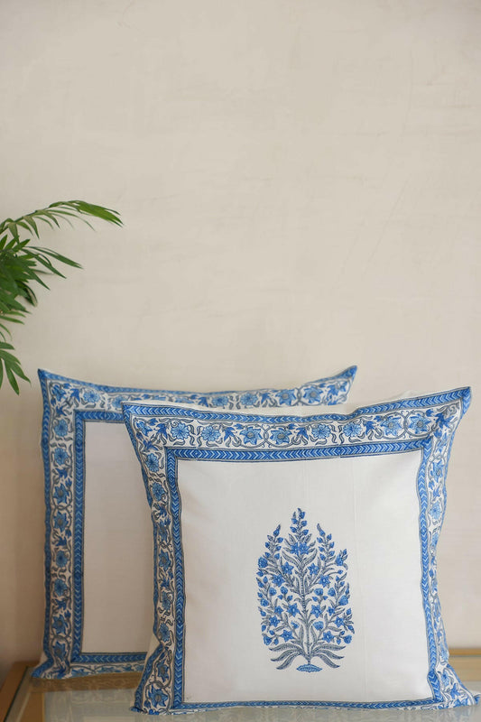 Blue Grey Cushion Cover Set