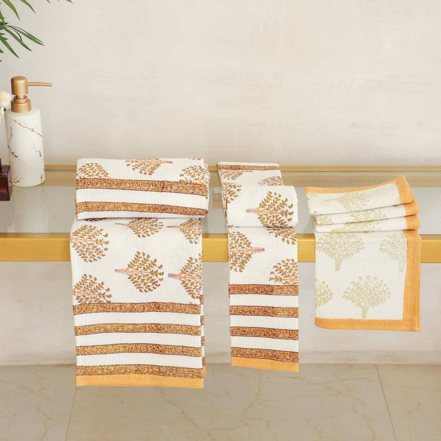 Hand Block Printed Bath Linen Gifting Set