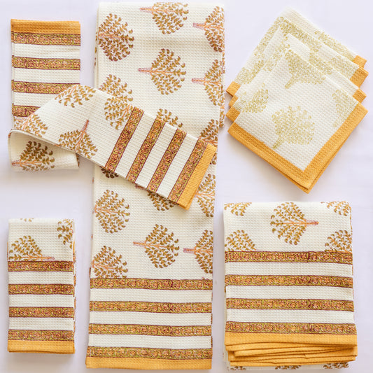 Palm Tree Honeycomb Towel Set