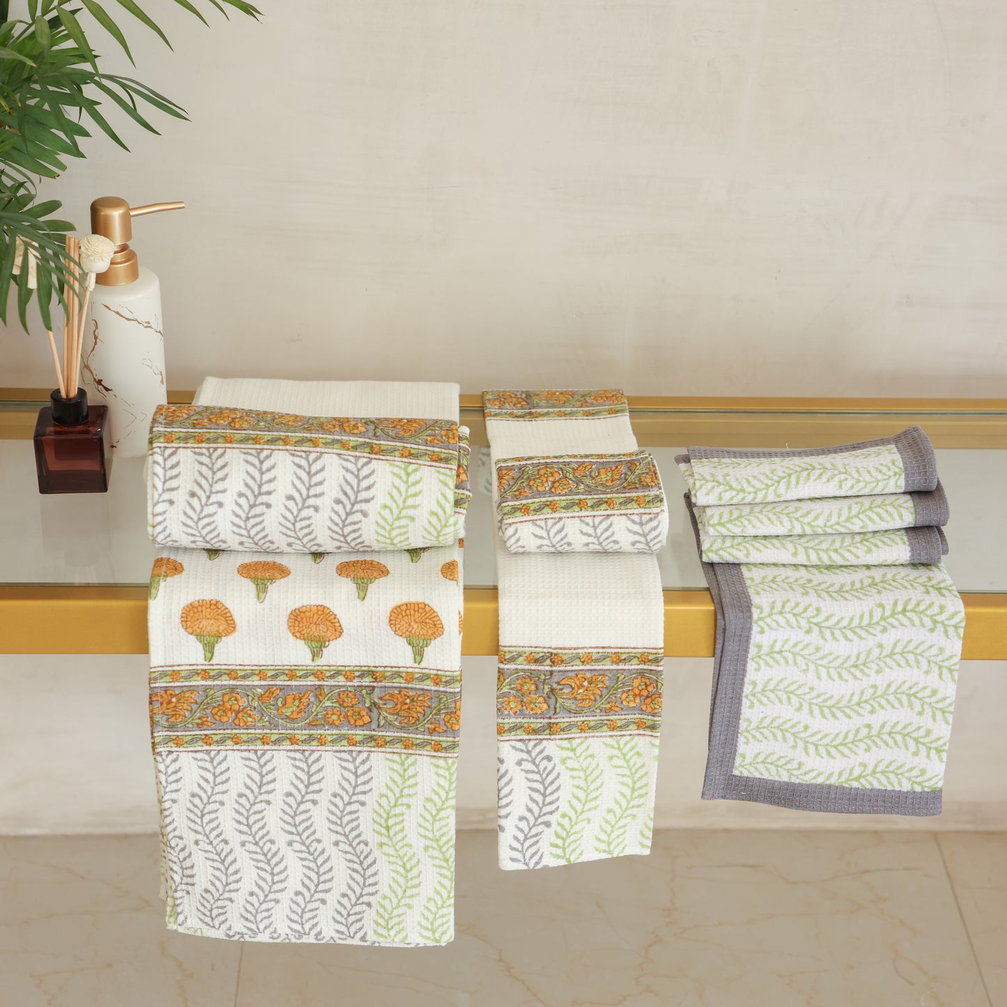 Hand Block Printed Bath Linen Gifting Set