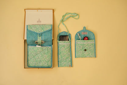 Multiutility Quilted Pouch Set