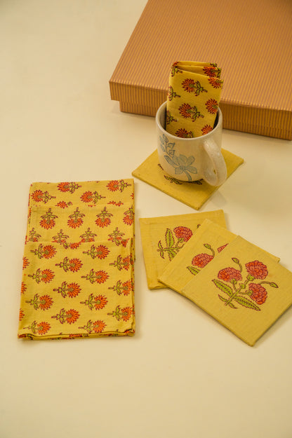 Marigold Coaster Napkin Set