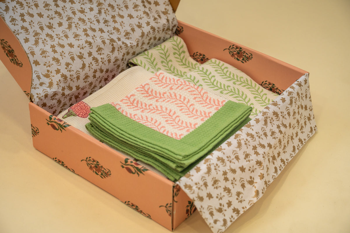 Hand Block Printed Bath Linen Gifting Set