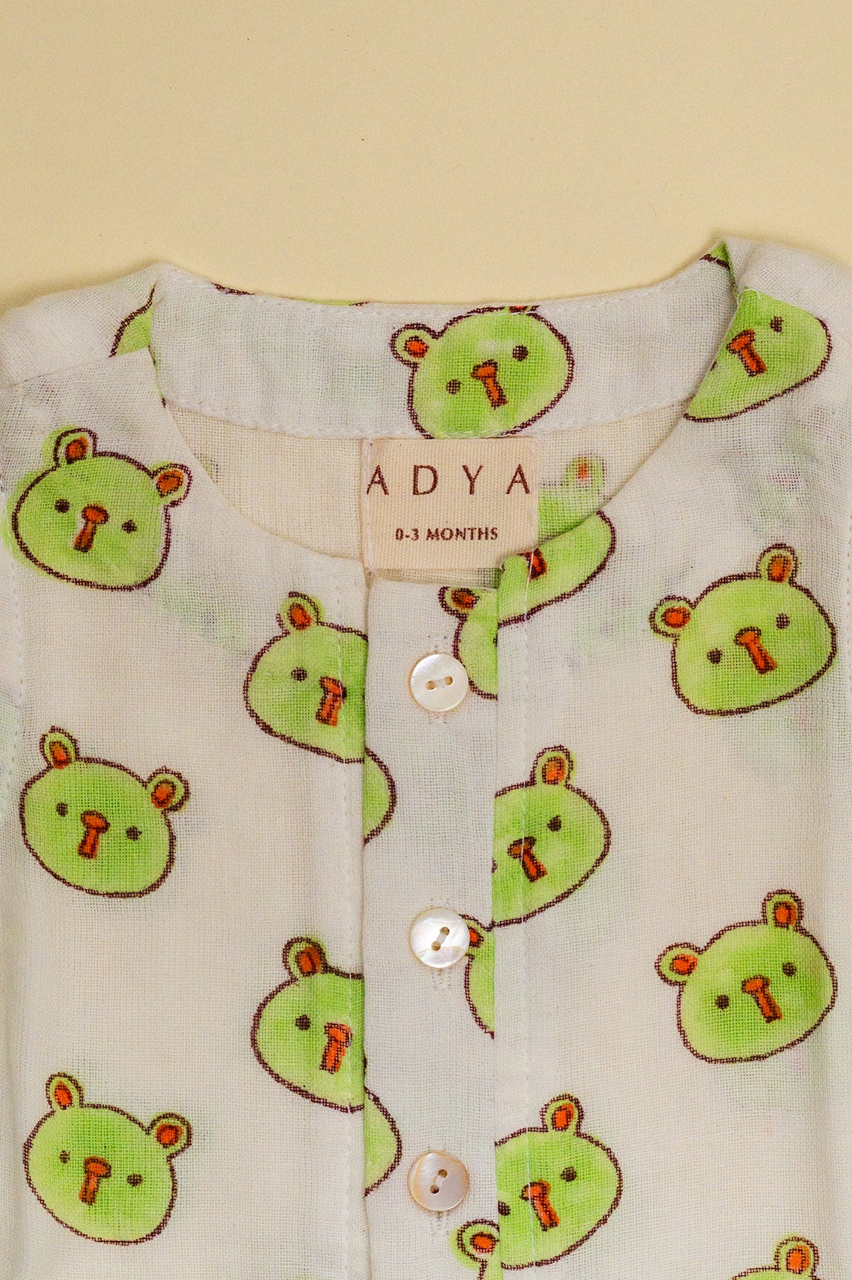 Green Panda Infant Romper