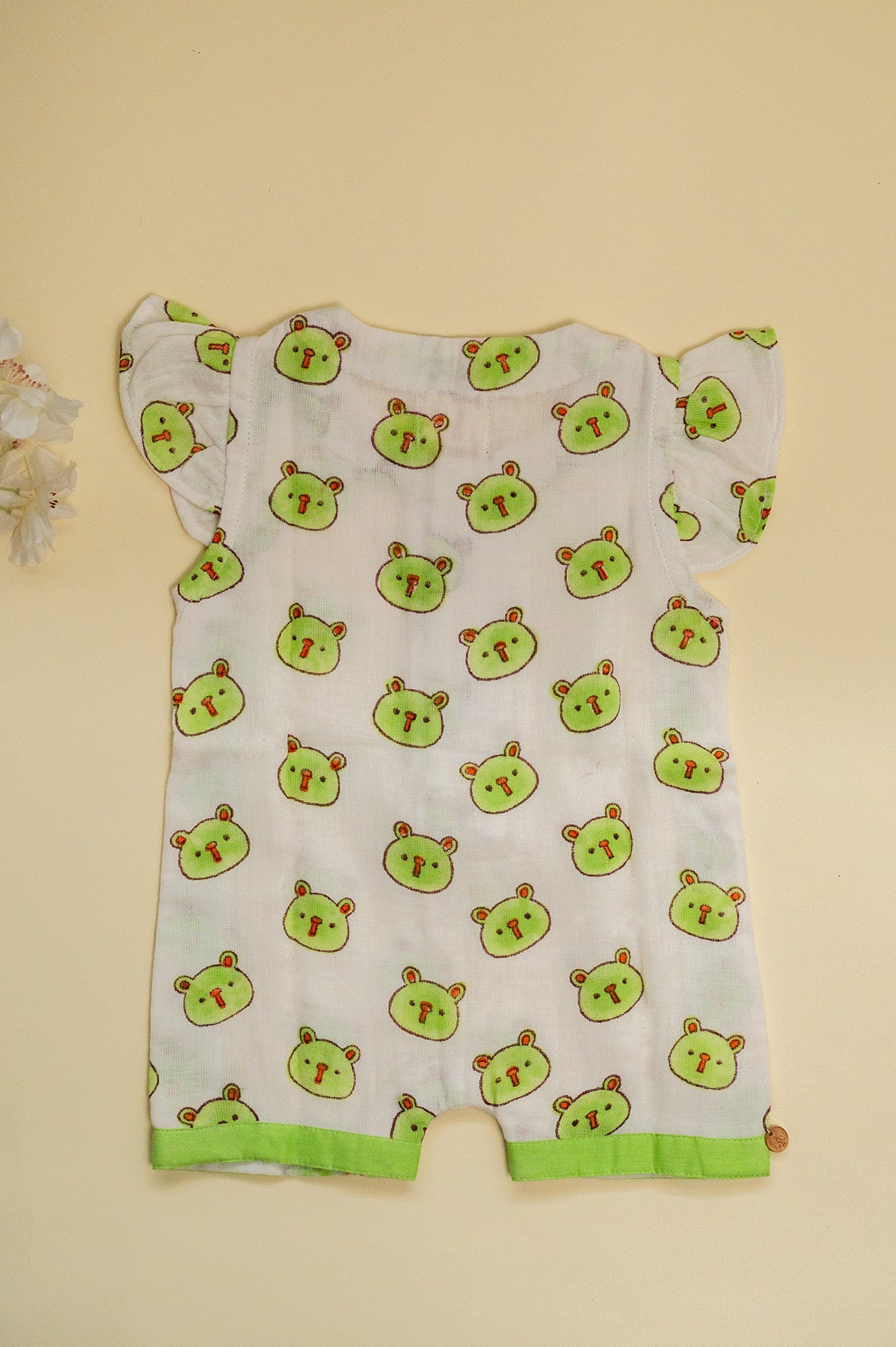 Green Panda Infant Romper