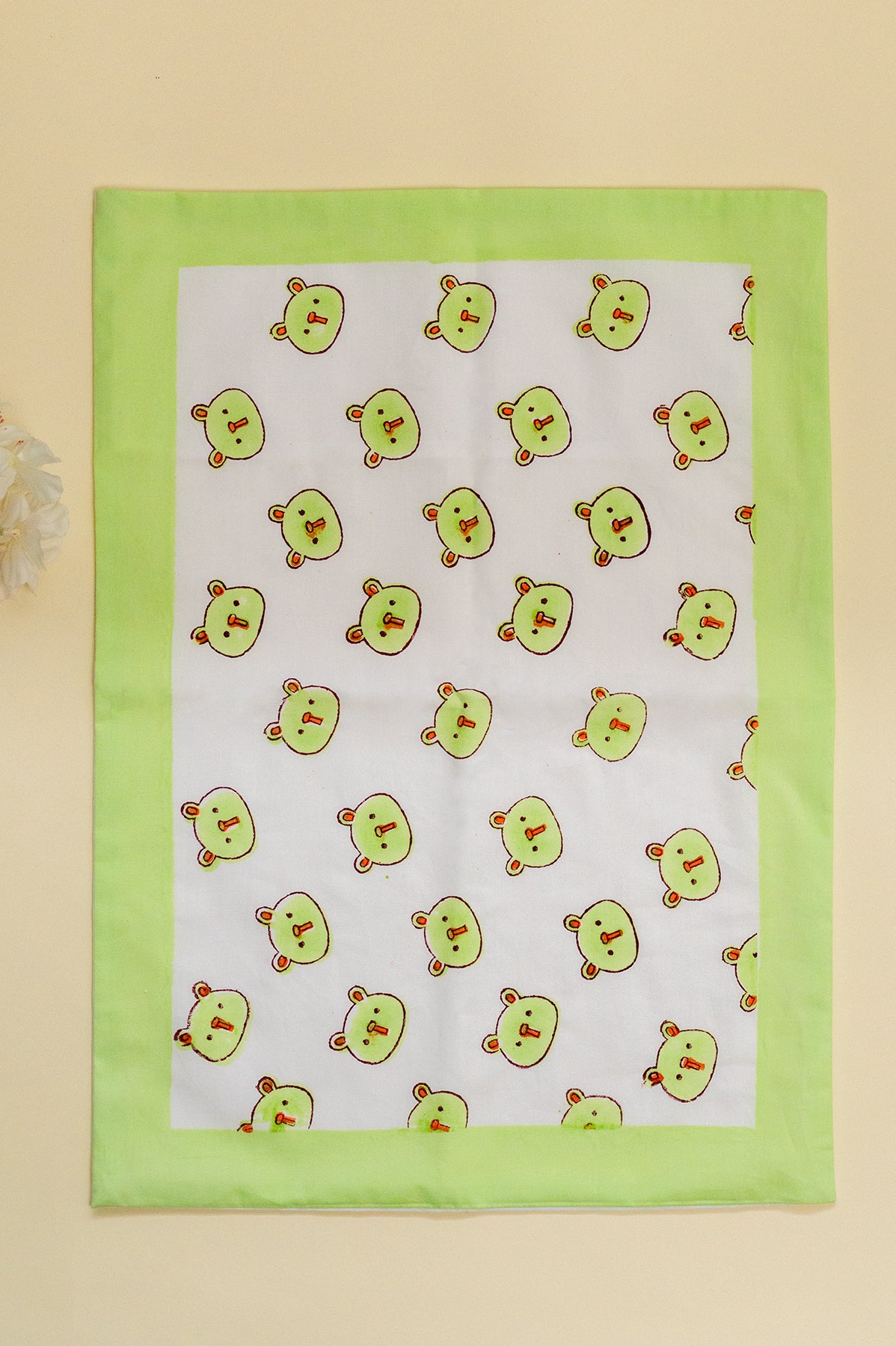 Green Panda Baby Bedding Cot Set