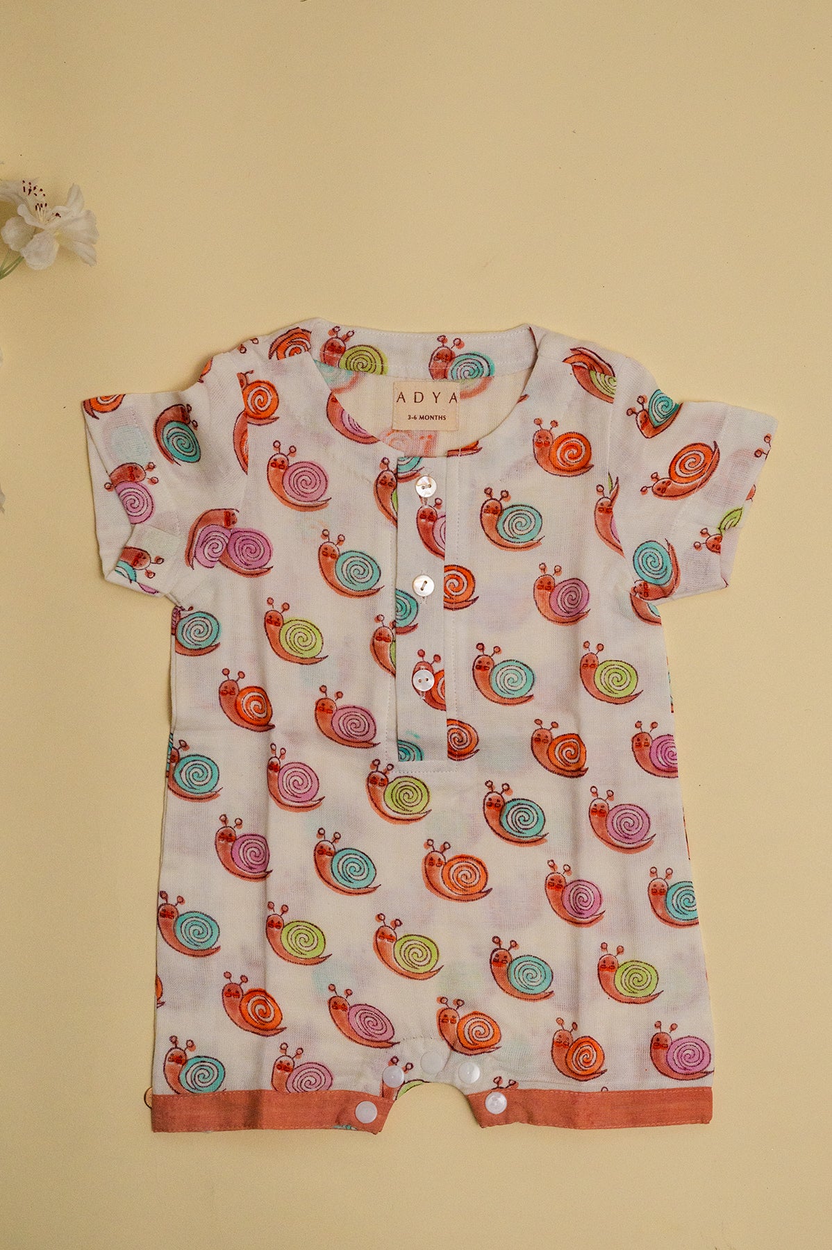 Colorful Snail Infant Romper