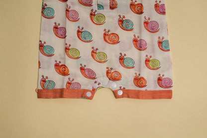 Colorful Snail Infant Romper