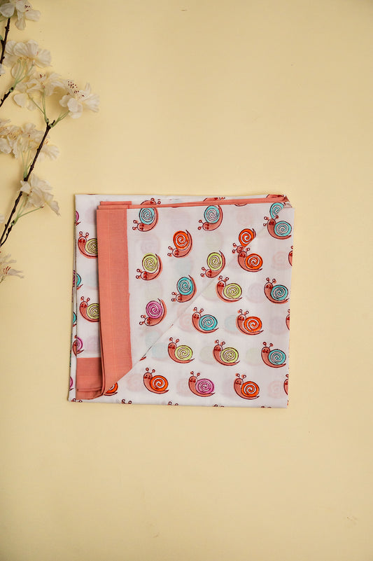 Pink Snail Baby Bedding Cot Set