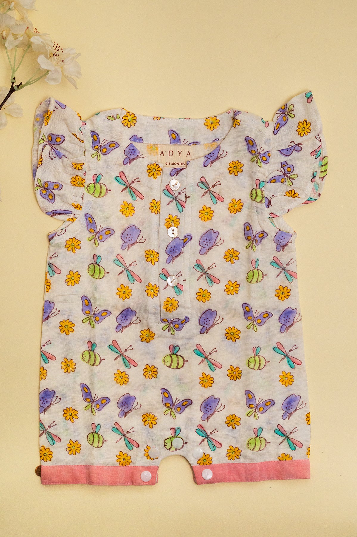 Lilac Butterfly Infant Romper