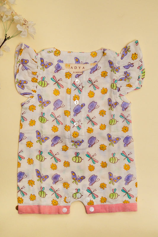 Lilac Butterfly Infant Romper