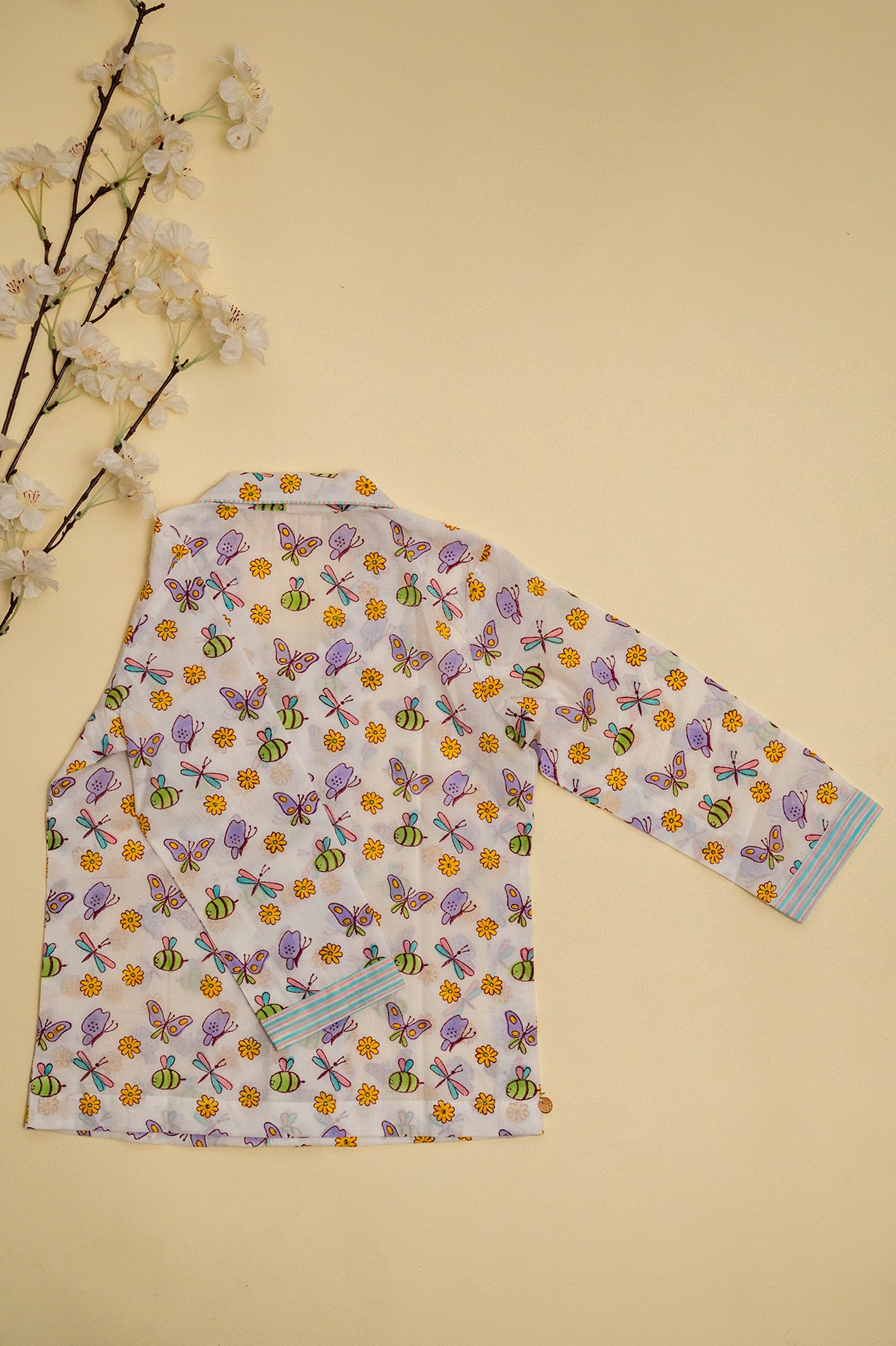 Lilac Butterfly Kids Night Suit