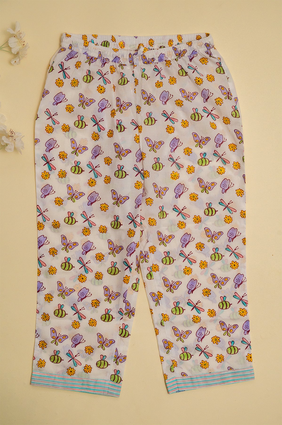 Lilac Butterfly Kids Night Suit